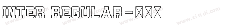 inter regular字体转换